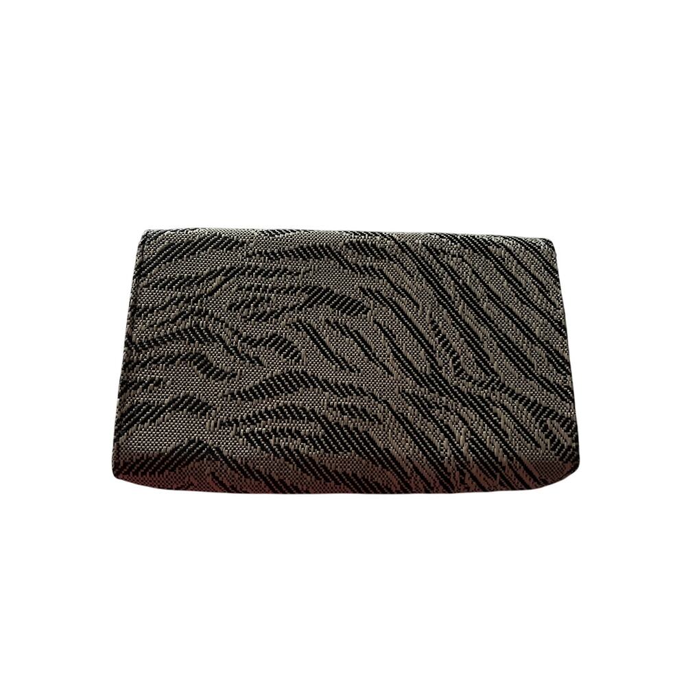 H&M Zebra Pattern Woven Straw Texture Clutch - image 3